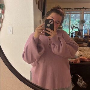 White Birch Mauve Ribbed Knit top